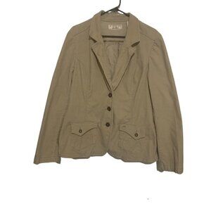 Levi Strauss Signature Womens Tan Corduroy Button Blazer Jacket Size XL